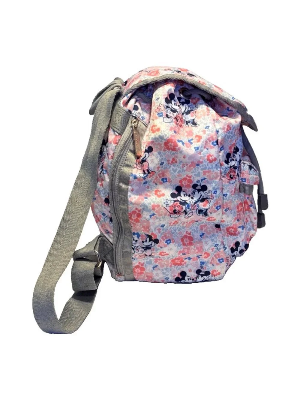LeSportsac Mickey Minnie Spring Fling Mini Voyager Backpack + Bag Charm